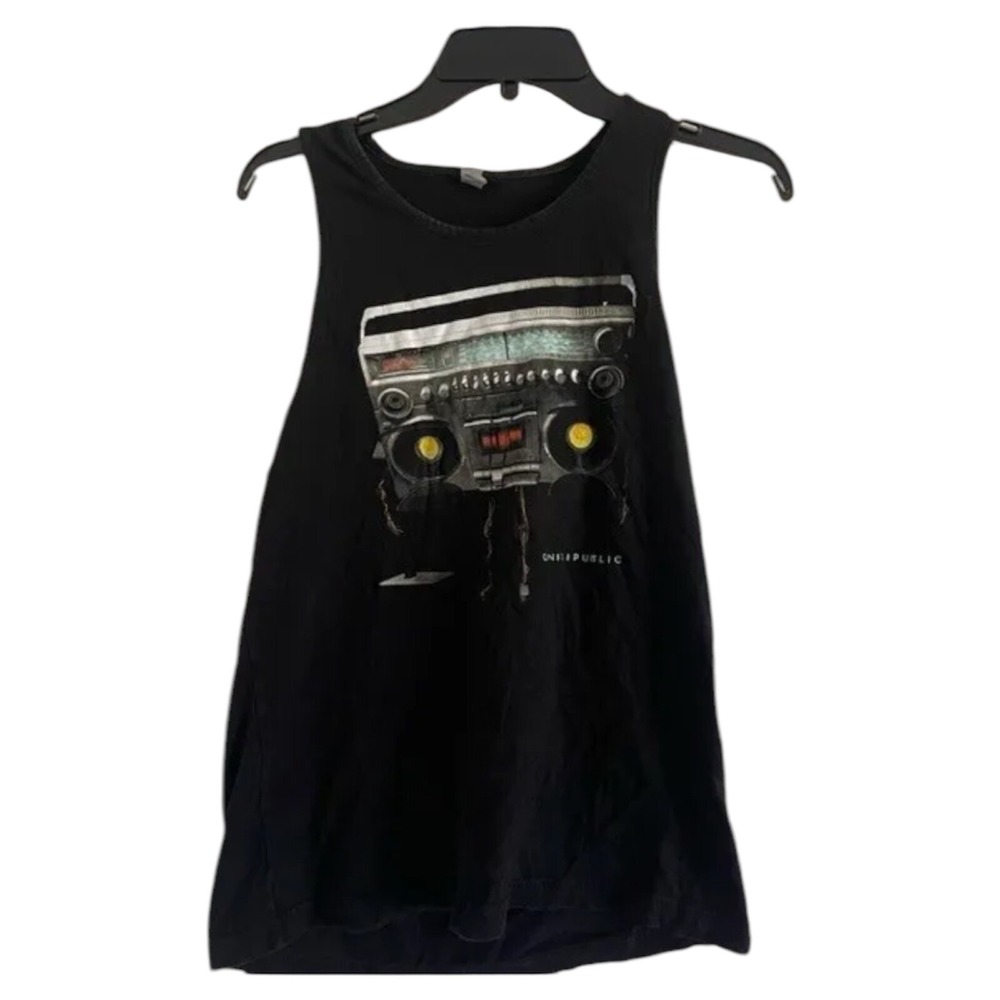 One Republic Boy's Black Graphic T-Shirt-SMALL
